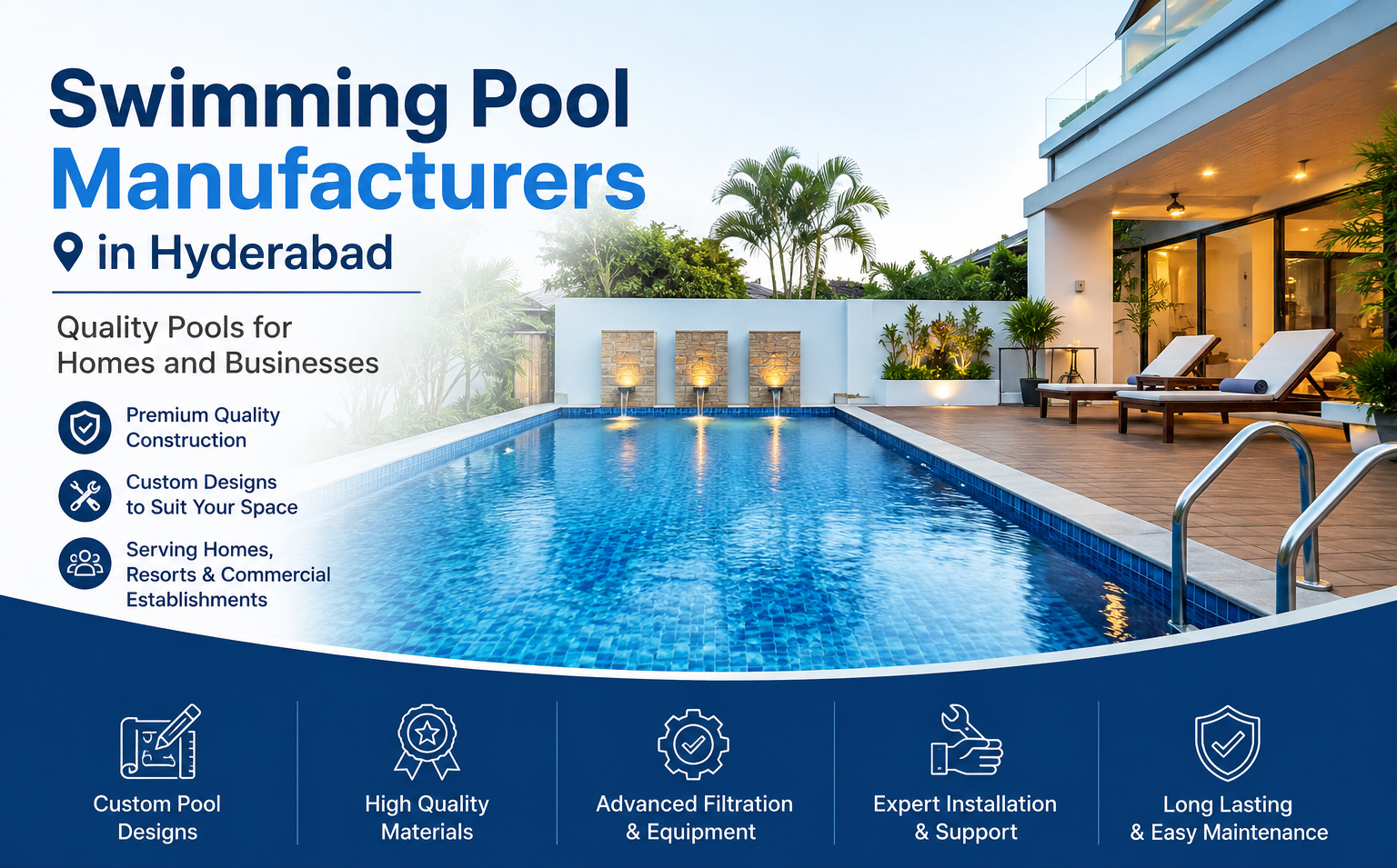 Swimming Pool Manufacturers in Hyderabad – Quality Pools for Homes and Businesses